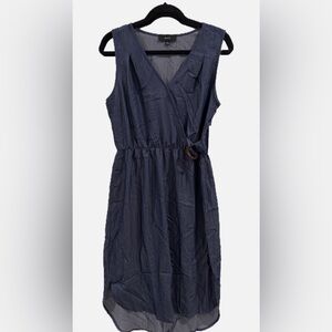 NAIF Midnight Blue Midi Dress with Ring Detail